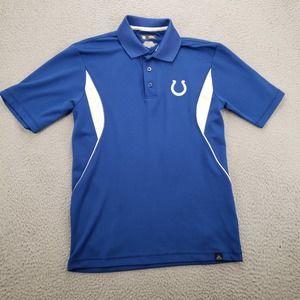 Team‎ Apparel Shirt Mens Small Blue Indianapolis Colts NFL Football Polo